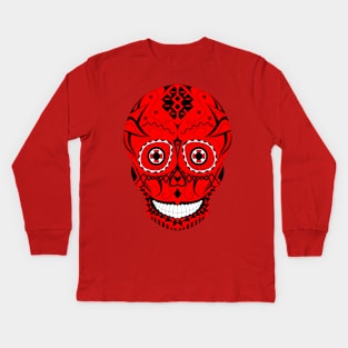 red skull Kids Long Sleeve T-Shirt